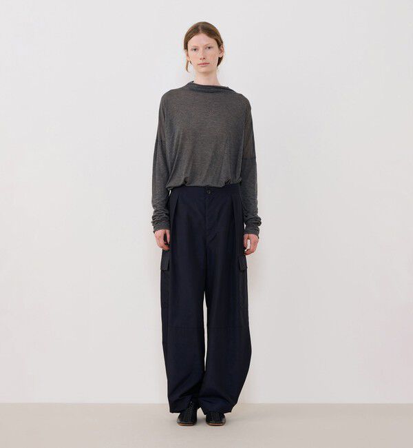 GALERIE VIE「レーヨンカシミヤジャージー ビルドネックプルオーバー」|Tシャツ・カットソー|