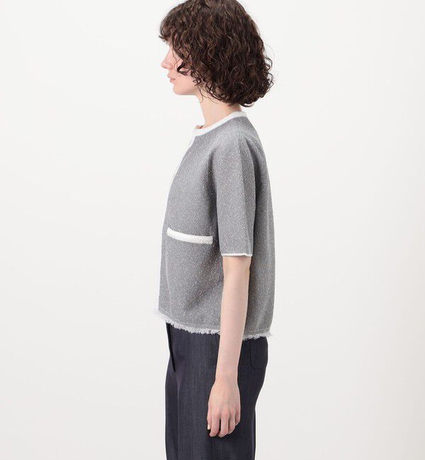 Ballsey「ダブルフェイスノット ハーフスリーブカーディガン」|カーディガン|