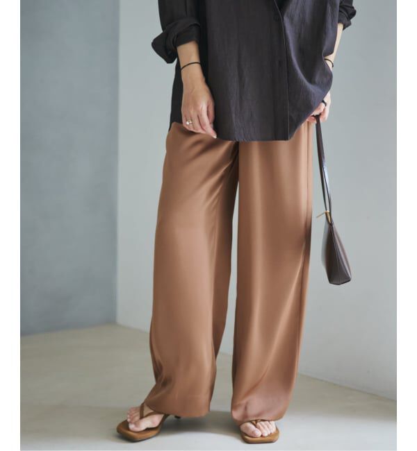Plage「dull satin straight パンツ」|その他|