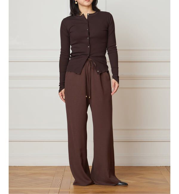 IENA LA BOUCLE「《追加》《洗濯機洗い可》IENA LA BOUCLE ポリエステルトロイージーパンツ」|その他|