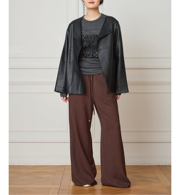 IENA LA BOUCLE「《追加》《洗濯機洗い可》IENA LA BOUCLE ポリエステルトロイージーパンツ」|その他|