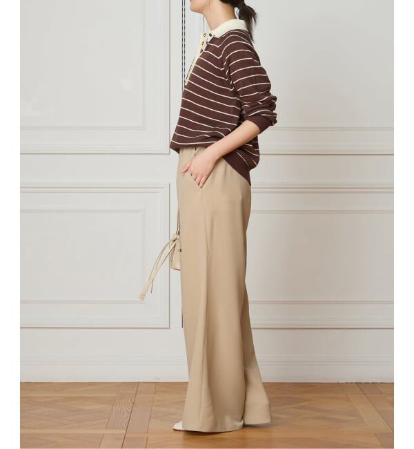 IENA LA BOUCLE「《追加》《洗濯機洗い可》IENA LA BOUCLE ポリエステルトロイージーパンツ」|その他|