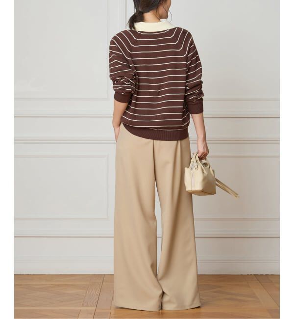 IENA LA BOUCLE「《追加》《洗濯機洗い可》IENA LA BOUCLE ポリエステルトロイージーパンツ」|その他|