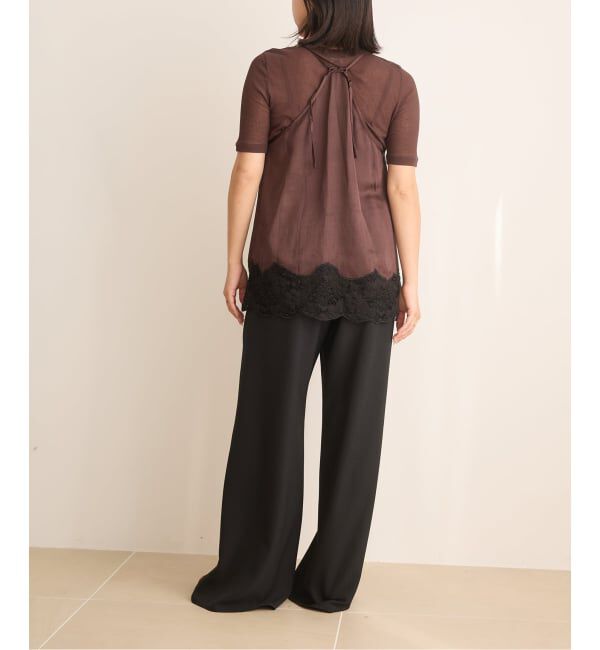 IENA LA BOUCLE「《追加》《洗濯機洗い可》IENA LA BOUCLE ポリエステルトロイージーパンツ」|その他|