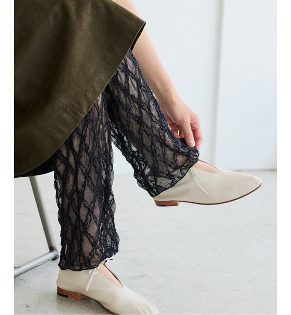 IENA LA BOUCLE「IENA LA BOUCLE ダイヤlaceレギンス」|その他|ブラック