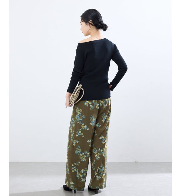 IENA「《予約/手洗い可》ECO SPLASH ボートネックプルオーバー」|ニット・セーター|