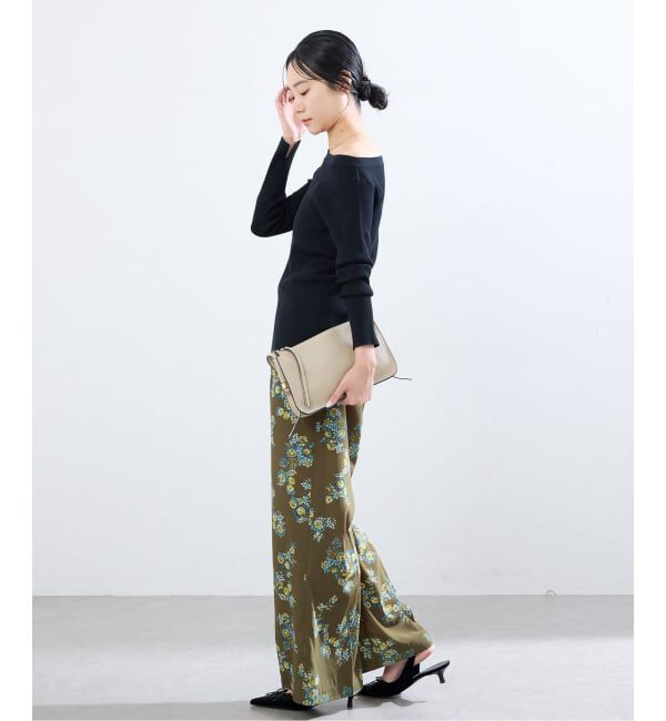 IENA「《予約/手洗い可》ECO SPLASH ボートネックプルオーバー」|ニット・セーター|
