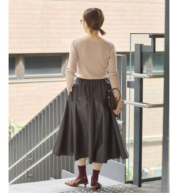 IENA「《予約/手洗い可》ECO SPLASH ボートネックプルオーバー」|ニット・セーター|