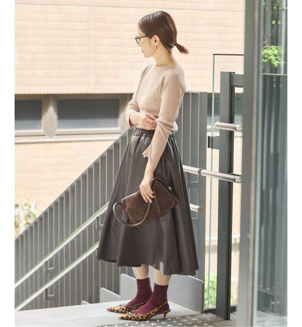 IENA「《予約/手洗い可》ECO SPLASH ボートネックプルオーバー」|ニット・セーター|