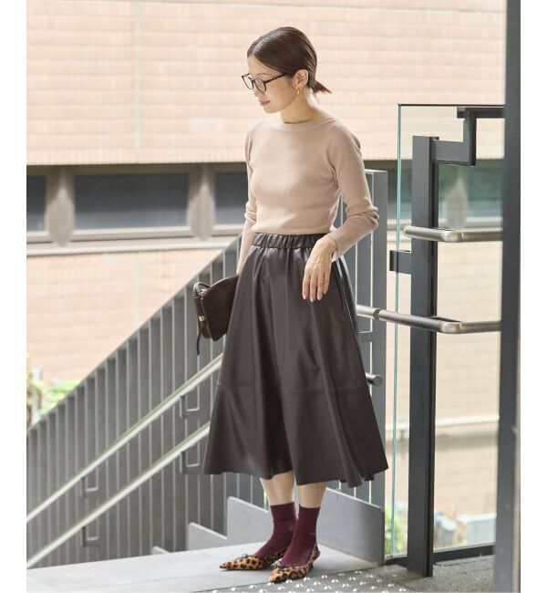 IENA「《予約/手洗い可》ECO SPLASH ボートネックプルオーバー」|ニット・セーター|