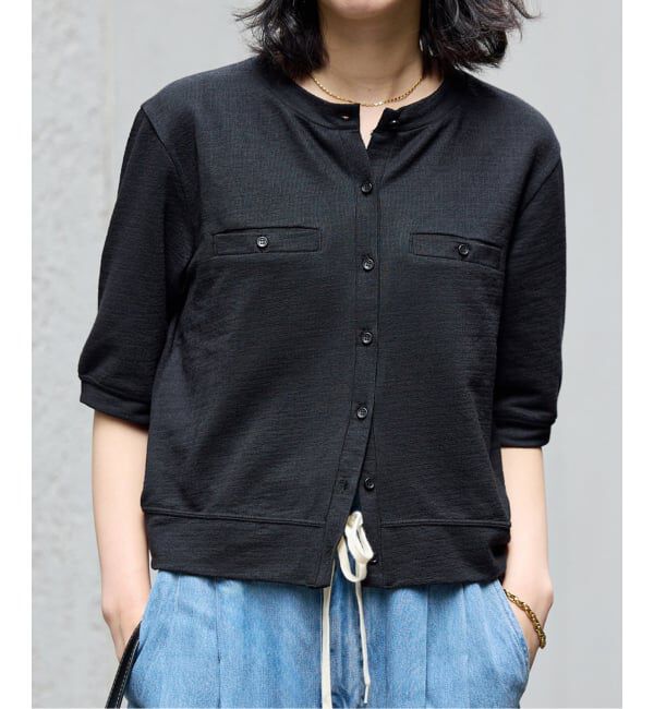 SLOBE IENA「《WEB限定カラーあり》スラブテレコSSカーディガン」|カーディガン|