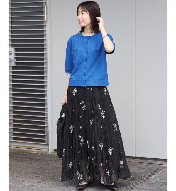 SLOBE IENA「《WEB限定カラーあり》スラブテレコSSカーディガン」|カーディガン|