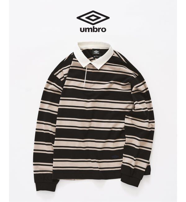 417 EDIFICE「UMBRO &times; 417 ラグビーシャツ」|ポロシャツ|ブラック
