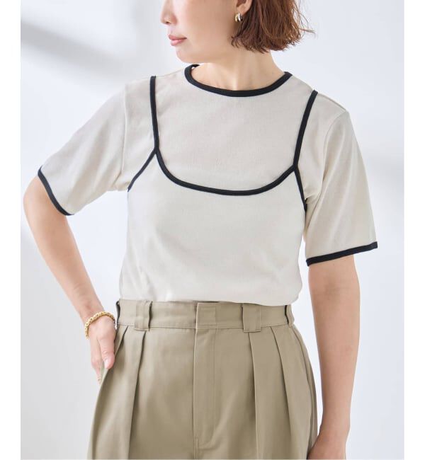 journal standard L'essage「DRY RIB セットアップトリム」|Tシャツ・カットソー|