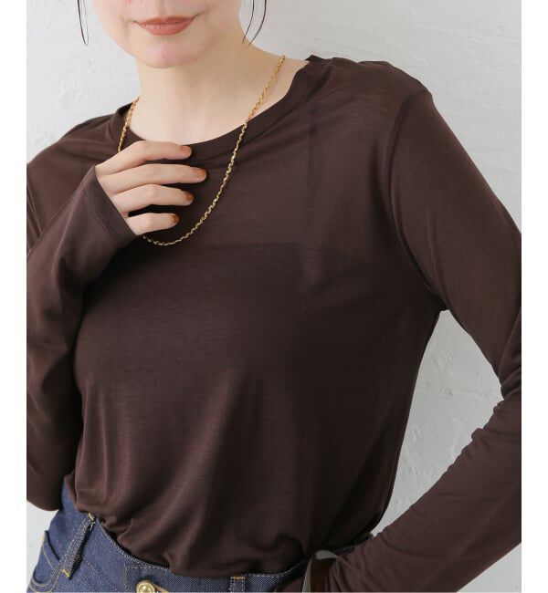 journal standard L'essage「【BASERANGE/ベースレンジ】LONG SLEEVE TEE ロングスリーブTシャツ」|Tシャツ・カットソー|ブラウン