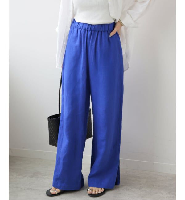 JOURNAL STANDARD relume「《一部WEB限定追加7》麻スリットイージーパンツ」|その他|ブルー A