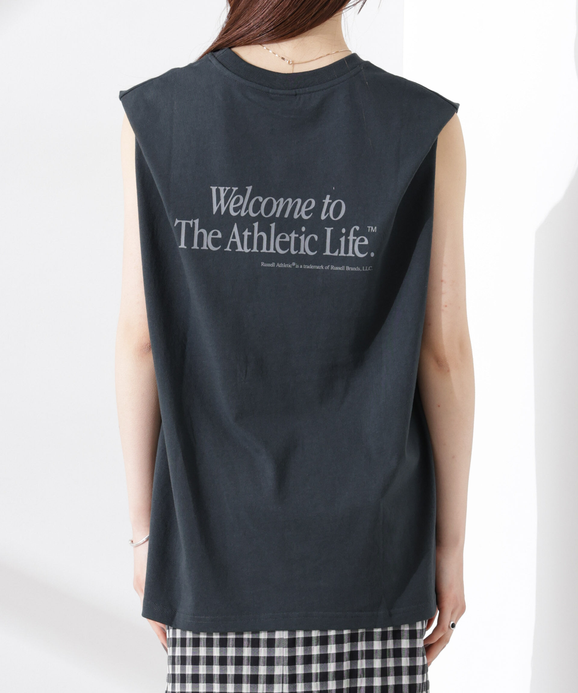 NANO universe「RUSSELL ATHLETIC/別注 Jersey Sleeveless Graphic T」|Tシャツ・カットソー|