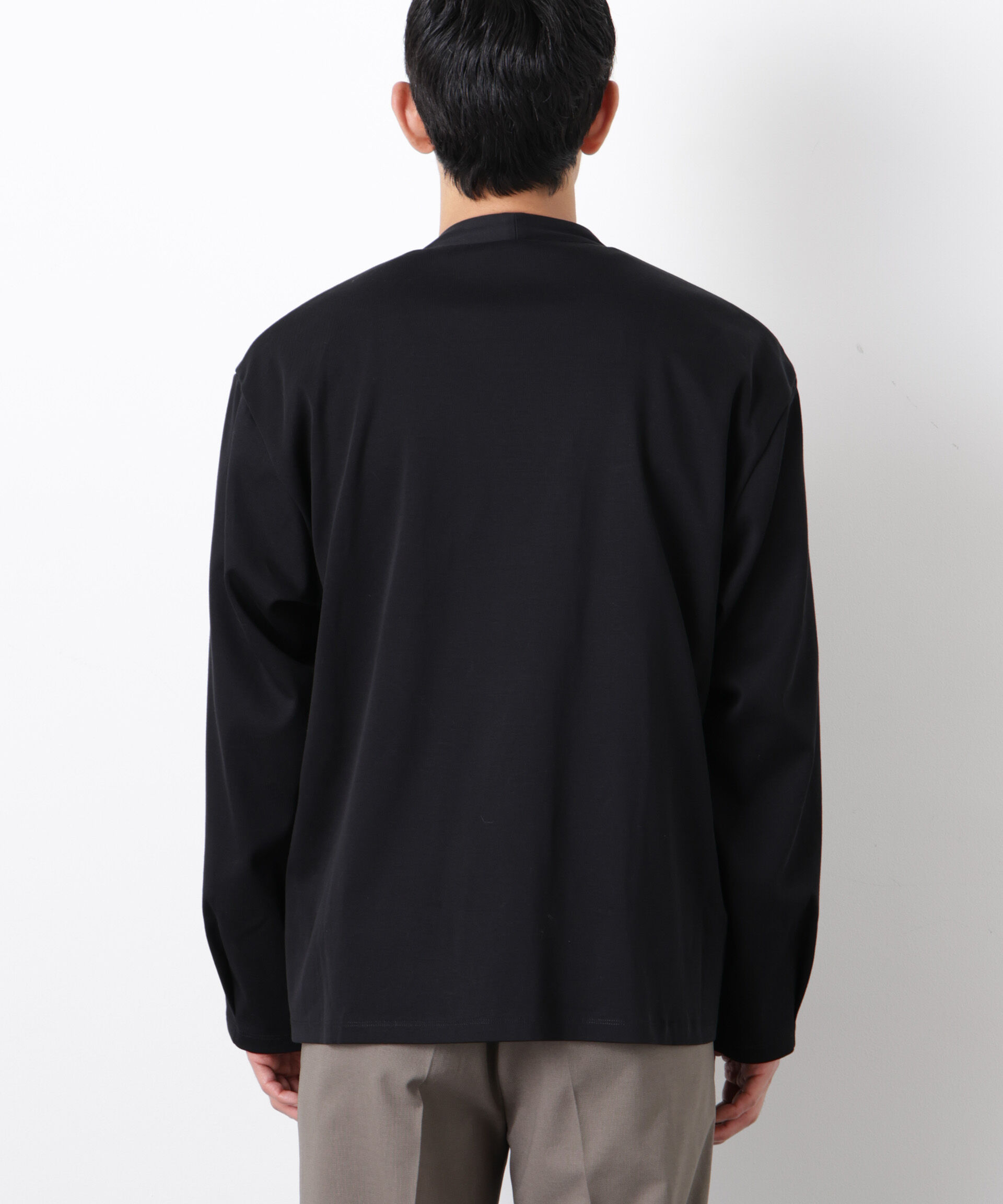 NANO universe「「FORMAL JERSEY」ノーカラーカーディガン」|Tシャツ・カットソー|