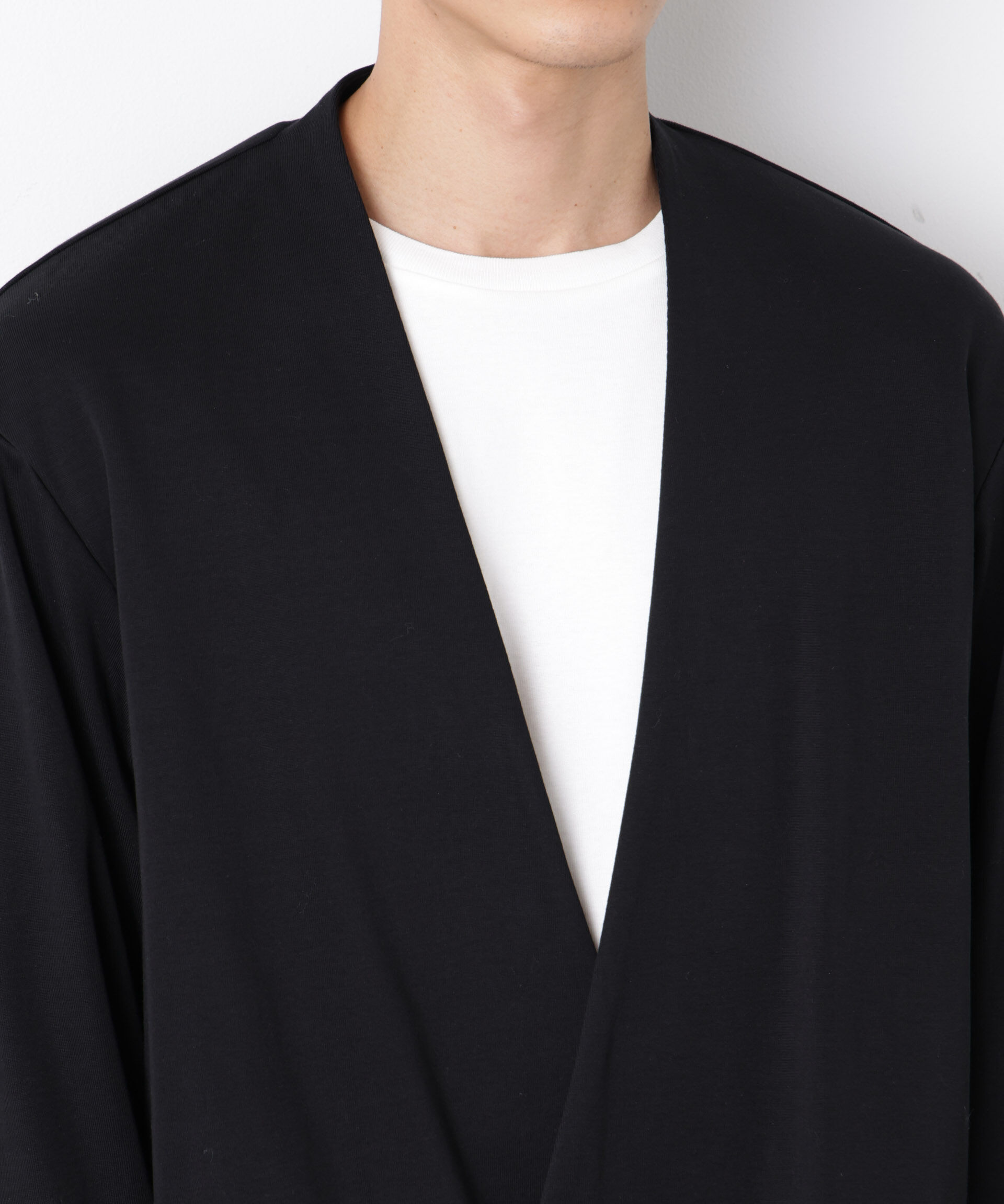 NANO universe「「FORMAL JERSEY」ノーカラーカーディガン」|Tシャツ・カットソー|