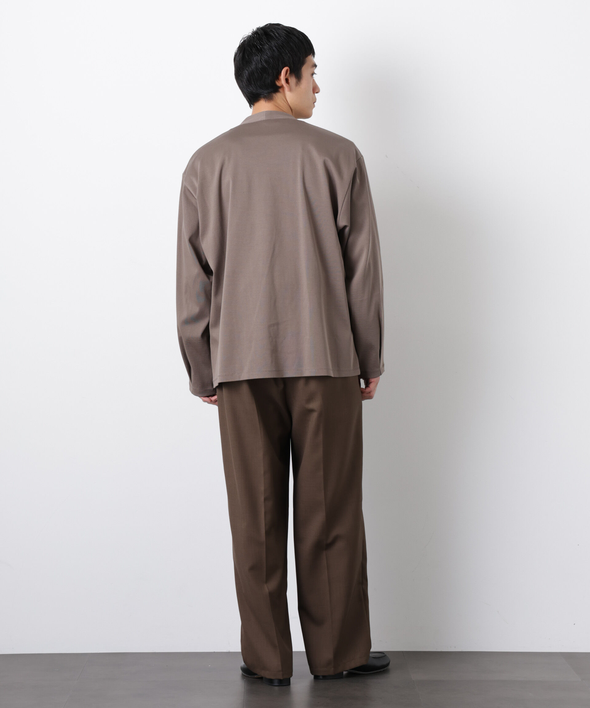 NANO universe「「FORMAL JERSEY」ノーカラーカーディガン」|Tシャツ・カットソー|