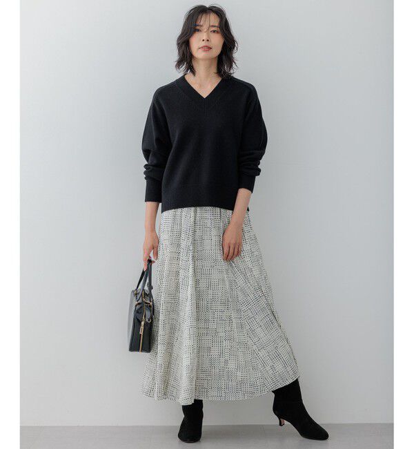 23区「【洗える】モノクロトーンプリント スカート」|スカート|