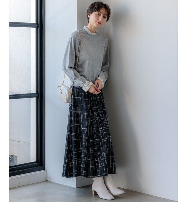 23区「【洗える】モノクロトーンプリント スカート」|スカート|