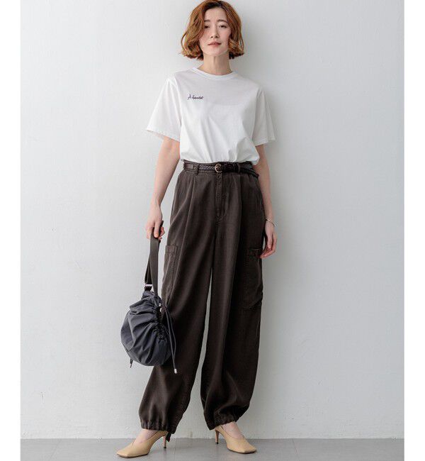 23区「【Oggi掲載】バック刺繍 メッセージロゴ Tシャツ」|Tシャツ・カットソー|