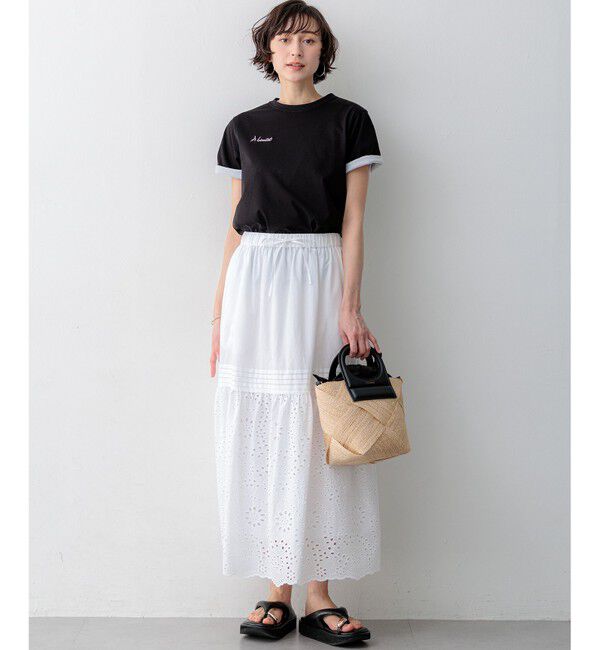 23区「【Oggi掲載】バック刺繍 メッセージロゴ Tシャツ」|Tシャツ・カットソー|