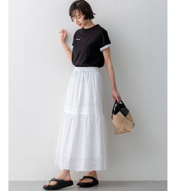 23区「【Oggi掲載】バック刺繍 メッセージロゴ Tシャツ」|Tシャツ・カットソー|