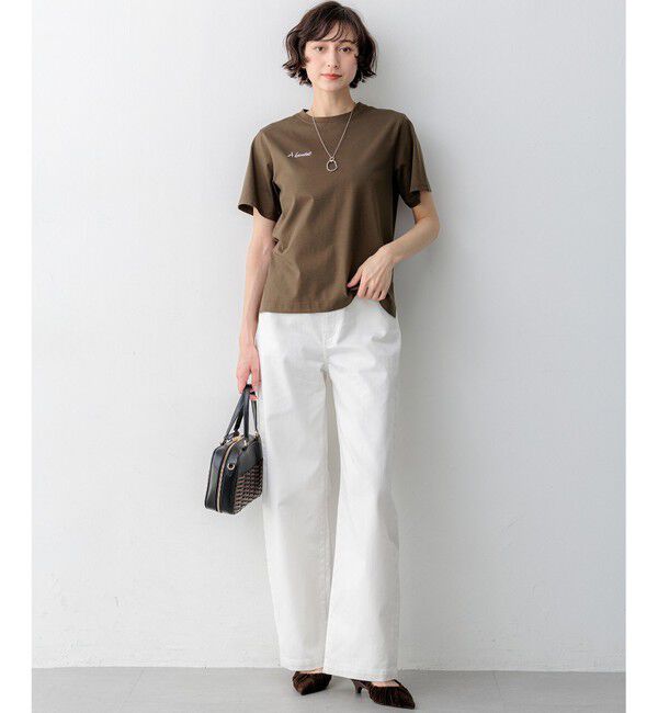 23区「【Oggi掲載】バック刺繍 メッセージロゴ Tシャツ」|Tシャツ・カットソー|
