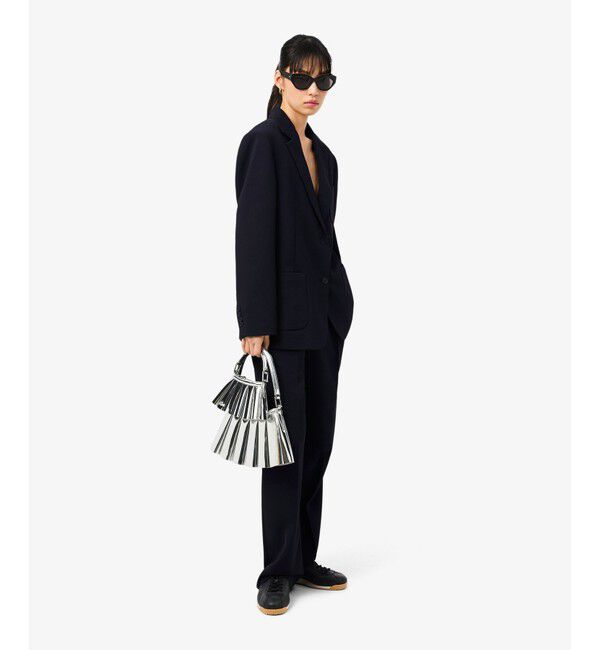 LACOSTE「ドレープ鹿の子地スーツパンツ」|スラックス|