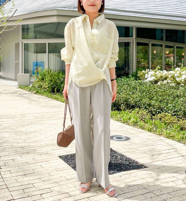 NOLLEY'S sophi「《セットアップ対応》ウォッシャブルブリーザブルシャンブレーセミワイドパンツ」|その他|