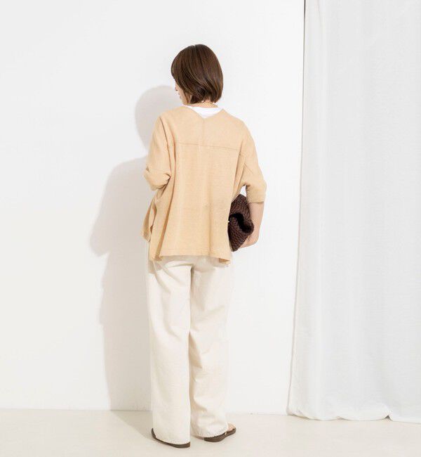 NOLLEY'S「《手洗い可能》フレンチリネンボレロカーデ」|カーディガン|