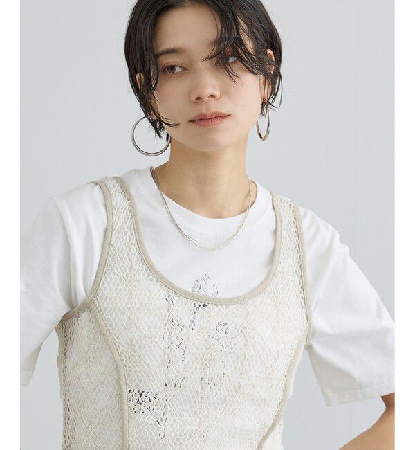 SALON adam et rope'「【Angie La La for SALON】コラボプリントTEE」|Tシャツ・カットソー|