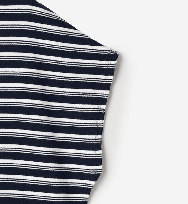 DANTON「DANTON | ボーダー コットン天竺 ドルマンショートスリーブTシャツ WOMEN」|Tシャツ・カットソー|