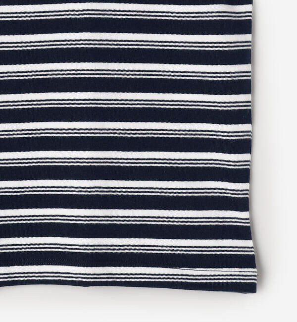 DANTON「DANTON | ボーダー コットン天竺 ドルマンショートスリーブTシャツ WOMEN」|Tシャツ・カットソー|