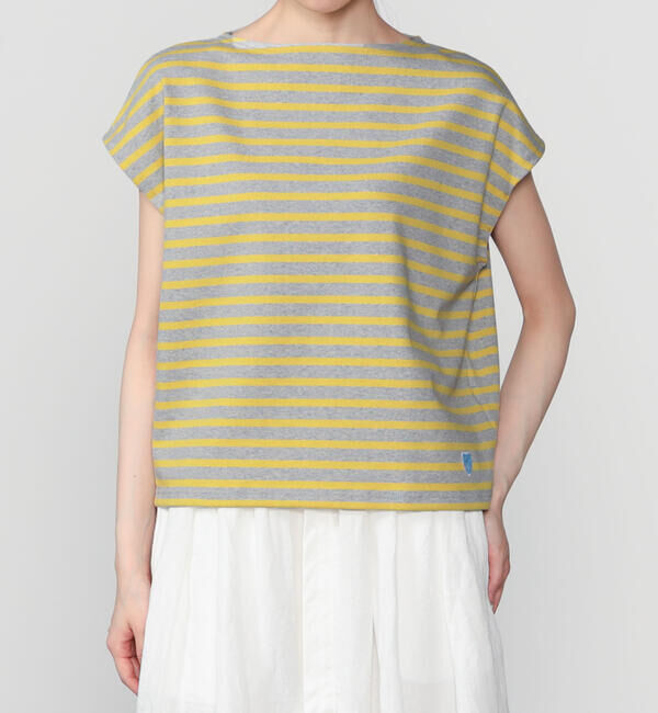 ORCIVAL「ORCIVAL | コットンロード ボートネック フレンチスリーブバスクシャツ WOMEN」|Tシャツ・カットソー|YELLOW系1