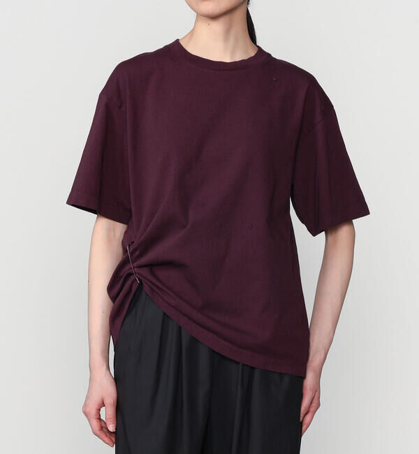  「UNFIL | コットン製品染め クルーネックTシャツ WOMEN」|Tシャツ・カットソー|PURPLE系1