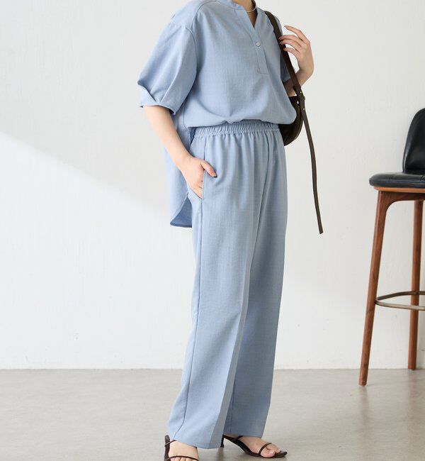  「【さらっとした着心地】 スキッパーシャツセットアップ」|ワンピース|