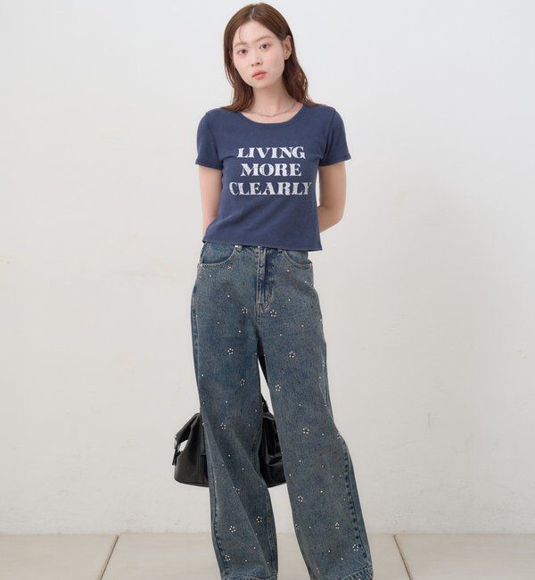  「【S.Mサイズ展開】ヴィンテージ加工ロゴTEE」|Tシャツ・カットソー|