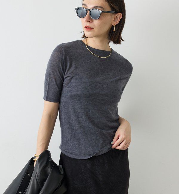  「GニットTee」|ニット・セーター|チャコールグレー