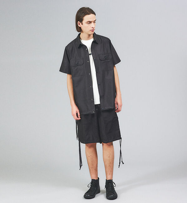 ABAHOUSE「【TAION / タイオン】MILITARY HALF SLEEVE SHIRT」|シャツ・ブラウス|