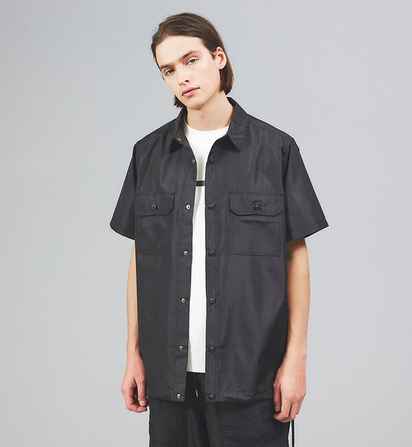 ABAHOUSE「【TAION / タイオン】MILITARY HALF SLEEVE SHIRT」|シャツ・ブラウス|