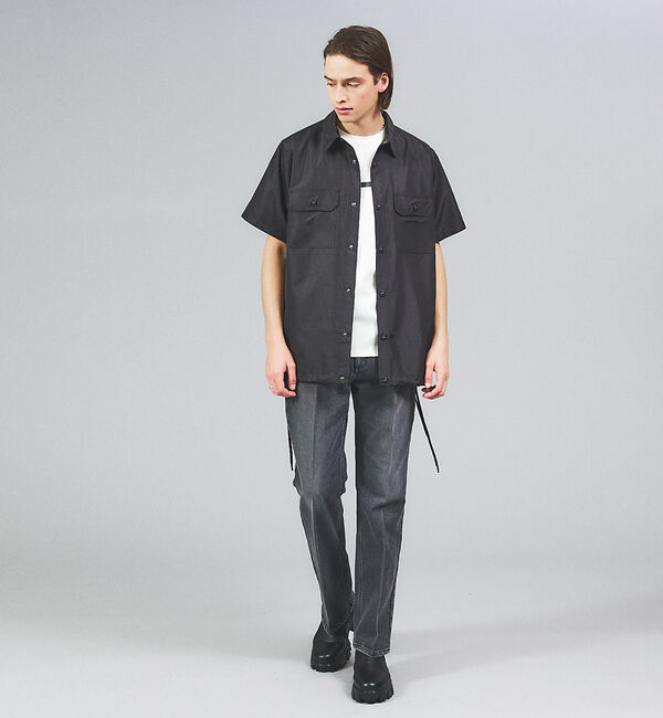 ABAHOUSE「【TAION / タイオン】MILITARY HALF SLEEVE SHIRT」|シャツ・ブラウス|