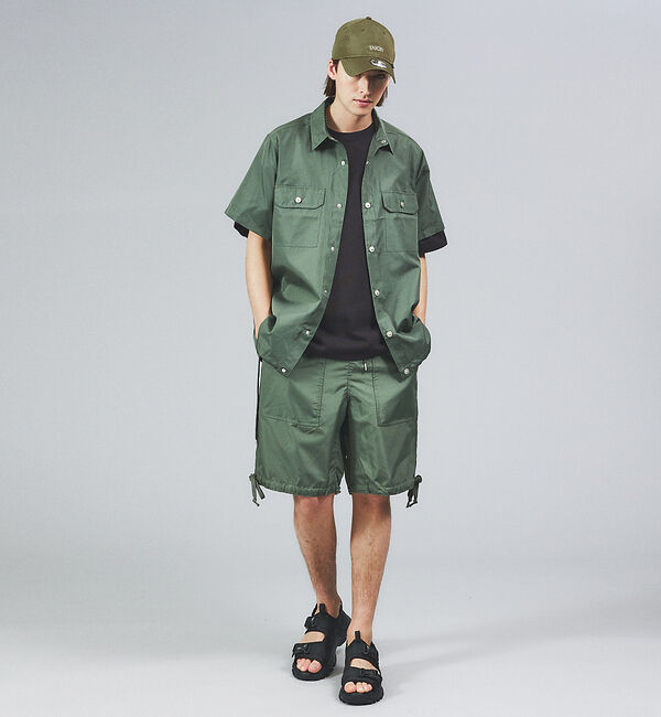 ABAHOUSE「【TAION / タイオン】MILITARY HALF SLEEVE SHIRT」|シャツ・ブラウス|