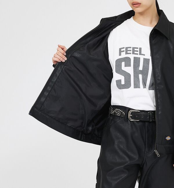 ABAHOUSE「【Dickies / ディッキーズ】フェイクレザー アイゼンハワージャケット /」|ミリタリー・モッズコート|