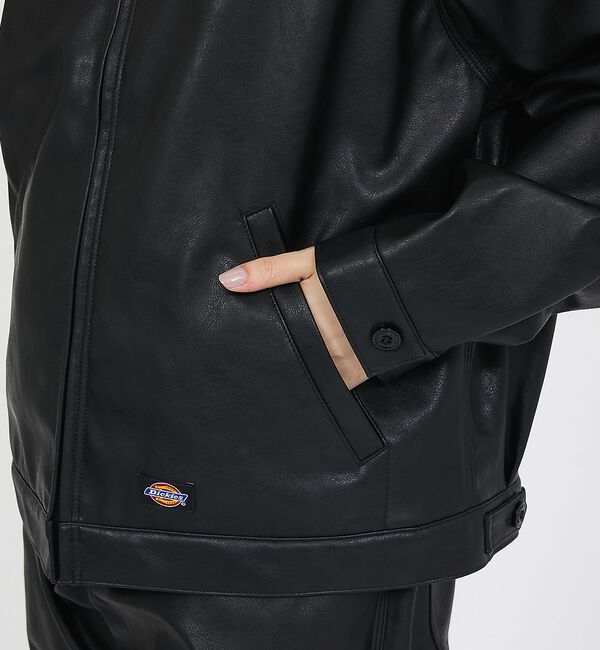 ABAHOUSE「【Dickies / ディッキーズ】フェイクレザー アイゼンハワージャケット /」|ミリタリー・モッズコート|