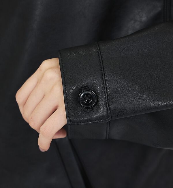 ABAHOUSE「【Dickies / ディッキーズ】フェイクレザー アイゼンハワージャケット /」|ミリタリー・モッズコート|