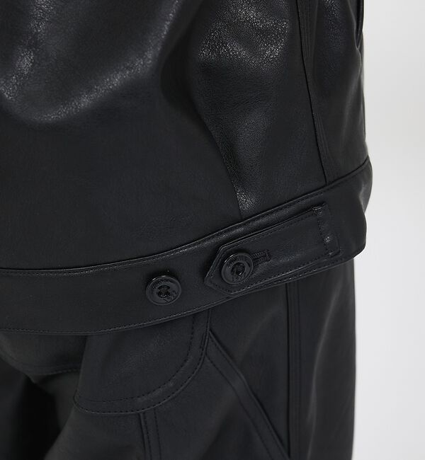 ABAHOUSE「【Dickies / ディッキーズ】フェイクレザー アイゼンハワージャケット /」|ミリタリー・モッズコート|