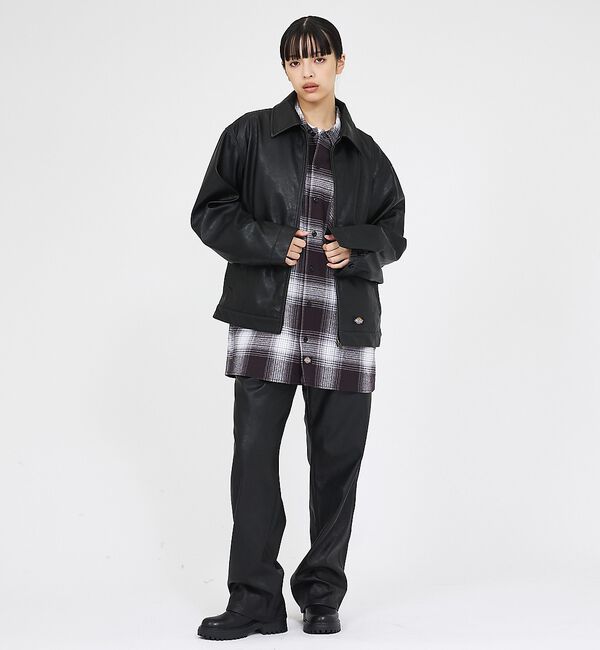 ABAHOUSE「【Dickies / ディッキーズ】フェイクレザー アイゼンハワージャケット /」|ミリタリー・モッズコート|